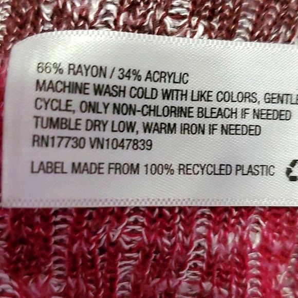 Mossimo Boho Retro Y2K Pink & Mauve Striped Lightweight Longline Open Cardigan M - Picture 8 of 8